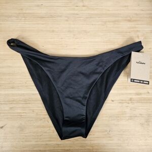 New Nike Effortless Essential Bikini Bottoms Women's NESSF246-001 Black Size XL
